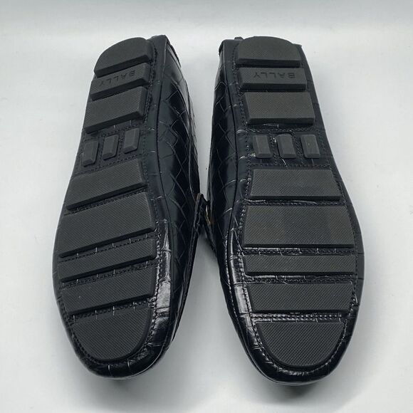 Bally Keeper Croc-Embossed Leather Driving Loafers size 8.5 main image 7